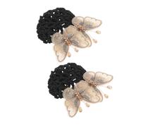 PENIKOKO 2 pièces Filet à Cheveux Chignon pour Femmes avec Clip Décoratif Accessoire Coiffure Professionnel pour Infirmières et Hôtesses Couvre-chignon Élégant pour Mariages et Soirées