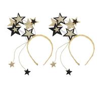 PENIKOKO 2 Pièces Headbands With Glitter Five-pointed Star Lightweight Sequin Hair Hoop For Year Party And Holiday Festive Wear
