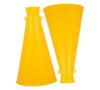PENIKOKO 2 pièces Klaxon de Supporters Mégaphone Jaune Corne de Fête Plastique pour Ambiance Sportive et Animation de Spectacle