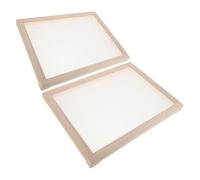 PENIKOKO 2 Pièces Lot de 2 Séchoirs Empilables en Bois Naturel 40,5 X 30 X 3 CM avec Filet de Séchage Respirant pour Herbes Aromatiques, Plantes Médicinales et Fleurs, Support de Séchage