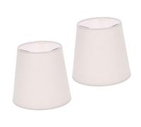 PENIKOKO 2 pièces Lot de Abat Jour Tissu pour Lampes de Table Petits Abat Jours Lin Café Remplacement et Facile à Installer pour Chevet Salon Bureau et Décoration Intérieure