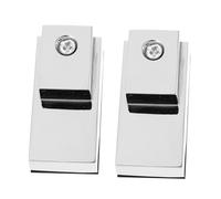 PENIKOKO 2 pièces Lot de Clips Alliage de Zinc pour Fixation Miroir Mural Pince Réglable sans Perçage Support pour Verre Salle de Bain et Décoration Intérieure