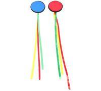 PENIKOKO 2 Pièces Lot de Disques Volants Mousse Colorés pour Garçon Fille Jouets Extérieur Sécurisés avec Rubans pour Activités Familiales et Jeux Sportifs