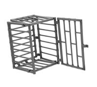 PENIKOKO 2 pièces Miniature Cage DIY Model Kit Mini Plastic Pet Fence Accessory for Crafting and Home Decor Versatile Small Animal Toy Cage with Fixing Holes for Creative Scenes