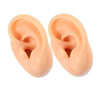 PENIKOKO 2 pièces Modèle Oreille Silicone Réaliste pour Affichage de Bijoux et Entraînement Au Perçage Texture Douce et Forme Anatomique pour Boutiques et Formations