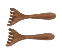 PENIKOKO 2 pièces Outil de Massage Gua Sha Bois Peigne Stimulateur Massage Visage Portable pour Détente des Yeux et Relaxation