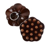 PENIKOKO 2 Pièces Peigne de Massage pour le Cuir Chevelu en Bois de Santal Brosse à Cheveux à Dents Larges et Fines avec Anneau Métallique Portable pour Soin Quotidien et Démêlage Doux