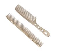 PENIKOKO 2 pièces Peignes Acier Inoxydable pour Coiffure et Massage Chevelu Finition Peigne à Cheveux Doré Accessoire Coiffure Professionnel pour Femmes et Hommes