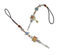 PENIKOKO 2 pièces Pendentif Roue de Prière Bouddhiste Tibétain Feng Shui Protection Décoration Suspendue Voiture Maison Homme Femme
