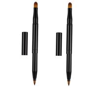 PENIKOKO 2 pièces Pinceaux Maquillage Double-embout Multifonction Brosse Sourcils Eyeliner Pratique Manche