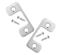 PENIKOKO 2 pièces Plaques de Gâche Acier Inoxydable avec Vis Renfort de Serrure à Pêne Dormant pour Portes de Remplacement pour Serrures Électroniques Installation Facile et Protection