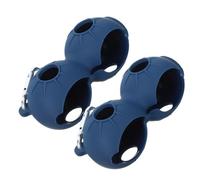 PENIKOKO 2 Pièces Porte Balles Silicone Double Stockage Compact Clip pour et Ceinture Bleu Foncé