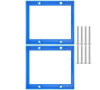 PENIKOKO 2 Pièces Rallonge de Boîtier de Prise de Courant Double Bleue Moyenne Taille, Lot de 2 Vis, Murale en Plastique pour Maison, Bureau et Chambre D’élève, Extension Sécurisée et