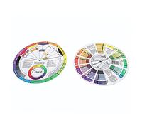 PENIKOKO 2 pièces Roue Rotative pour Maquillage et Nail Art Palette Mixte Couleurs pour Femmes Guide Apprentissage des Mélanges de Teintes Outil Professionnel pour Artistiques et Manucure