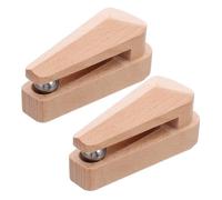 PENIKOKO 2 Pièces Rustic Wood Wall Hooks Non Punching Quilt With Strong Clamp Adhesive Rug Holders For Bathroom Kitchen Small Apartments Space Saving Organizer