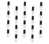 PENIKOKO 20 Pièces Flacon de Vernis à Ongles Vide Forme de Cœur Boîte de Rangement pour Vernis à Ongles Accessoire de Beauté