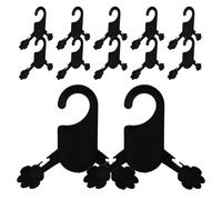 PENIKOKO 20 Pièces Lot de 20 Cintres pour Petits Animaux de Compagnie Cintres Noirs en Plastique Résistant Taille Petite pour Vêtements de Chiens et Chats Rangement Chambre et Placard
