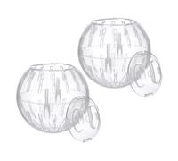 PENIKOKO 2pièces Boule Exercice Transparente pour Hamster Lot de Jouet Amusant pour Petits Animaux Encourage Activité Et Réduit Ennui Design Adorable Et Portable