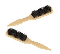 PENIKOKO 2pièces Brosse à Barbe Bois Naturel Avec Poils De Sanglier Pour Façonnage Et Entretien Barbe Outil De Toilettage Polyvalent Et