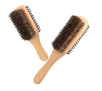 PENIKOKO 2pièces Brosse Double Face Poils De Sanglier Pour Hommes Brosse à Cheveux Et Barbe Peigne Coiffant Pour Cheveux Courts Et Massage Du Chevelu Usage Quotidien