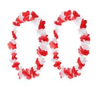 PENIKOKO 2pièces Colliers De Fleurs Hawaïens Décorations De Fête Hawaïenne Colliers Floraux pour Adultes Tropical