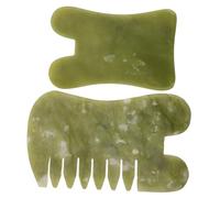 PENIKOKO 2pièces Gua Board Jade Naturel Pour Massage Facial Et Corporel Outils Traditionnels De Grattage Chinois Pour Types De Peau Dimensions