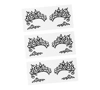 PENIKOKO 3 Autocollants de Maquillage Oculaire Dentelle Noire Éphémères et Faciles à Appliquer pour Effet Drama et Masquée