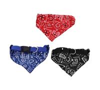 PENIKOKO 3 Pièces Bandanas pour Animaux de Compagnie de Écharpes Carrées Réglables pour Collier Bandana à Motif Floral Traditionnel pour Look Adorable Lors Sorties Photos