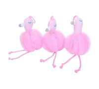 PENIKOKO 3 pièces Boules de Bain Flamant Rose Éponges Maille Délicate Mousse Riche et Douce Exfoliantes pour Corps Adultes et Garçon Fille Accessoires de Bain Pratiques et Suspendables