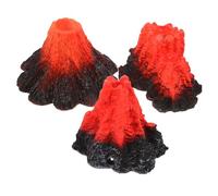 PENIKOKO 3 Pièces Lot de 3 Volcans Décoratifs en Résine Réaliste pour Aquarium, Sculpture Volcanique Artificielle, Accessoire D’Aquarium pour Paysage sous-Marin, Ornement Léger et Sûr, pour