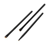 PENIKOKO 3 pièces Set de Pinceaux Maquillage Yeux Manche Bois Brosse Fard à Paupières Doux et Élastique pour Maquillage