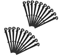 PENIKOKO 30 Pièces Clips de Gouttière en Plastique Noir Crochets de Fixation Droits, Résistants aux Intempéries pour Protège-feuilles, Adaptés aux Bâtiments Résidentiels et Commerciaux