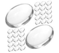 PENIKOKO 30 pièces Transparent Glass Nail Art Display Holder Lightweight Nail Polish Color Charts For Manicure Practice And Color Identification