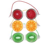 PENIKOKO 3pièces Masques Yeux Frais Gel Cartoon Fruits Patchs Réutilisables Et Gonflements Pour Visage