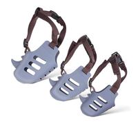 PENIKOKO 3pièces Muselière Réglable pour Chiens De Muses Profond pour Empêcher Morsures Et Aboiements Confortable Et Respirante pour Chiens De Petites Moyennes Et