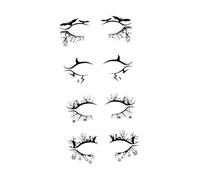 PENIKOKO 4 Paires Stickers Eye Line Halloween Réalistes pour Maquillage Effrayant Daccessoires Décoratifs pour Fête Compatibles avec Costumes et Décorations Dhorreur
