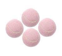 PENIKOKO 4 pièces Balles de Tennis Entraînement Rose pour Débutantes Filles Balle de Tennis Caoutchouc Visible pour Coordination et Réaction