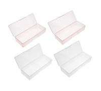 PENIKOKO 4 pièces Boîtes de Rangement pour Outils de Polissage Ongles Petites Boîtes Rectangulaires Semi-transparentes pour Organisation Professionnelle et Usage à Domicile