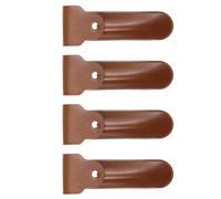 PENIKOKO 4 Pièces Étui en PU Marron pour Rasoir Manuel Vintage 4 Pièces, Protection pour Tête de Rasoir de Sécurité, Porte-Outils de Toilettage Compact pour Kit de Soin du Visage Masculin