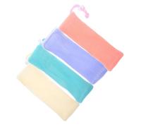 PENIKOKO 4 pièces Filet Mousseur Multi-couches Sac Maille Doux Élastique pour Rangement Pochettes pour Salle de Bain Soins Visage Usage Quotidien