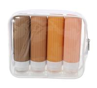 PENIKOKO 4 pièces Flacons Voyage Silicone Rechargeables Souples pour Lotion Shampooing Crème Bouteilles de Toilette Réutilisables et pour Voyage et Activités Extérieures