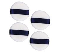 PENIKOKO 4 Pièces Houppettes Rondes Compactes avec Ruban Éponges Maquillage Légères pour Applicateurs Cosmétiques Portables pour Visage et Voyage