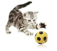 PENIKOKO 4 pièces Lot de Balles Jouets Mousse Football pour Chat Jouets Interactifs Eva Colorés pour Instincts Protéger Meubles et Lien avec Animal