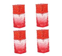 PENIKOKO 4 Pièces Lot de Flacons Vaporisateur Parfum Rechargeables Verre Rouge Bouteilles Spray Multifonctions pour Parfum et Soins de Peau Design Élégant pour Voyage et Usage Quotidien