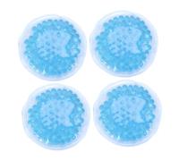PENIKOKO 4 pièces Pack Poches de Gel Rondes Bleu pour Thérapie Chaud Froid Réutilisable Soulagement Douleurs Mammaires et Récupération à Domicile