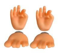 PENIKOKO 4 pièces Support Mural Brosse à Dents avec Ventouses Design Ludique Doigts et Orteils Rangement Multifonction pour Salle de Bain Facile à Nettoyer et Gain de Place pour Familles