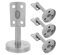PENIKOKO 4 Pièces Supports de Rampe Escalier Muraux Acier Inoxydable Robustes Supports de Main Courante Droits pour Bois ou Métal Fixation Murale Stable et Sécurisée