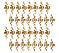 PENIKOKO 40 Pièces Accessoires Spirale Alliage pour Dreadlocks Pinces Serpent Dorées Mini pour Tresses Bijoux Cheveux Fantaisie Femme Élastiques Résistants et Adaptables