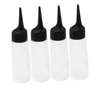 PENIKOKO 4pièces Bouteilles Applicatrices De Capillaire Recharges Flacons De Mélange Pour Shampooing Et Huile Design à Pointe Inclinée Pour Application Précise