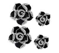 PENIKOKO 4pièces Clips De Vent Pour Parfum De Voiture Décorations Intérieures Féminines Éliminateur Design Camélia Fraîcheur Continue Automobile